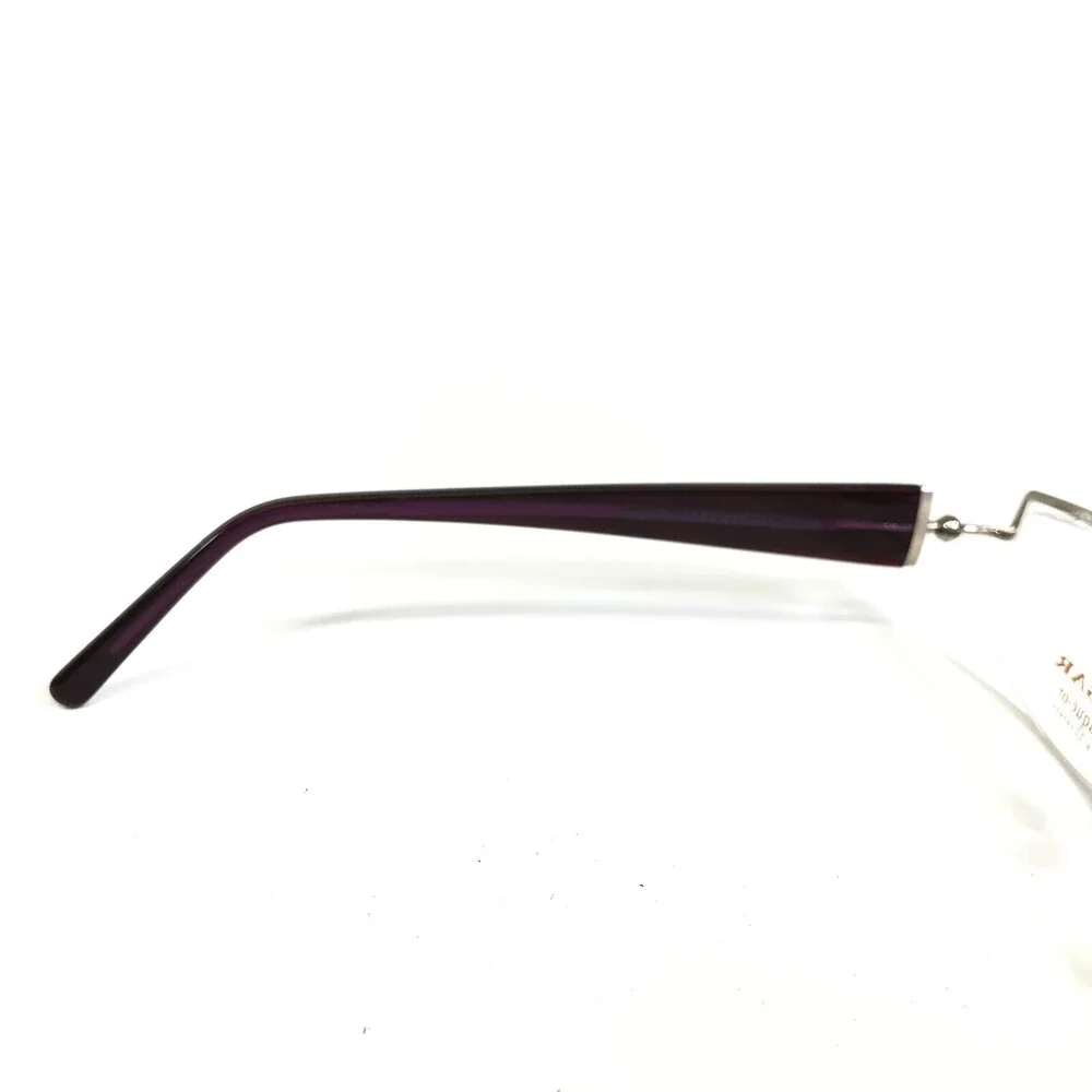 Augar Eyeglasses Frames FP 162 BLANC Red Purple Silver 22KT GP Plated 52-18-130
